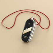 For Xiaomi Smart Band 10 / 9 / 8 Mijobs Stainless Steel Buckle Wax Rope Necklace(Red+Light Gold)