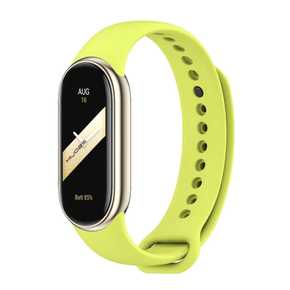 For Xiaomi Smart Band 10 / 9 / 8 Mijobs Solid Color Silicone Watch Band(Grass Green)