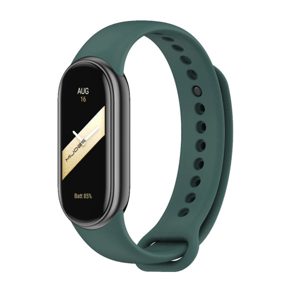 For Xiaomi Mi Band 8 / 9 Mijobs Solid Color Silicone Watch Band(Crow Blue)