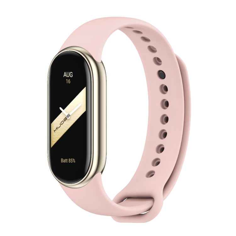 For Xiaomi Smart Band 10 / 9 / 8 Mijobs Solid Color Silicone Watch Band(Pink) - free shipping - PMC TechLife - Order now!