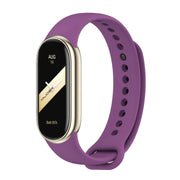 For Xiaomi Smart Band 10 / 9 / 8 Mijobs Solid Color Silicone Watch Band(Purple)