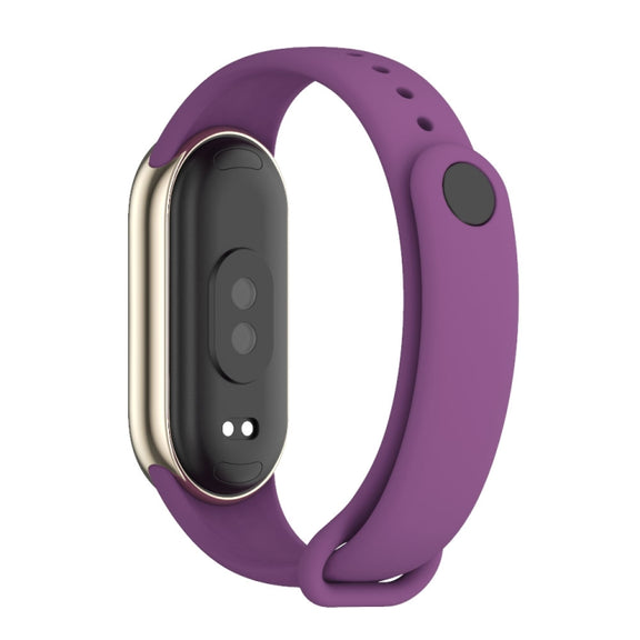 For Xiaomi Smart Band 10 / 9 / 8 Mijobs Solid Color Silicone Watch Band(Purple)