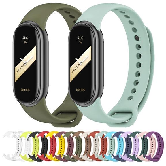 For Xiaomi Smart Band 10 / 9 / 8 Mijobs Solid Color Silicone Watch Band(Pink)