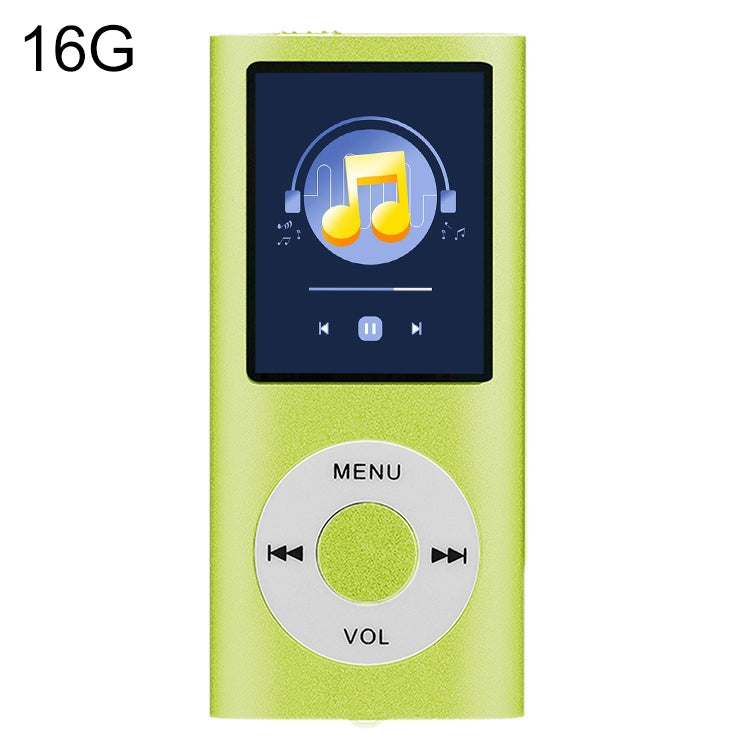 1.8 inch TFT Screen Metal MP4 Player With 16G TF Card+Earphone+Cable(Green) - free shipping - PMC Jewellery - Order now!