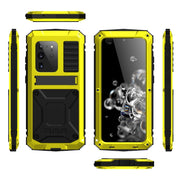 For Samsung Galaxy S20 Plus R-JUST Water-resistant Shockproof Dustproof Metal + Silicone Protective Case(Yellow)