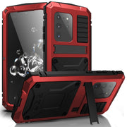 For Samsung Galaxy S20 Ultra R-JUST Water-resistant Shockproof Dustproof Metal + Silicone Protective Case(Red)