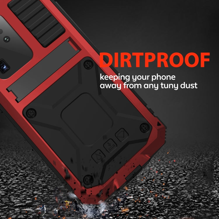 For Samsung Galaxy S20 Ultra R-JUST Waterproof Shockproof Dustproof Metal + Silicone Protective Case(Red) - free shipping - PMC TechLife - Order now!