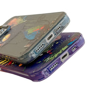 For iPhone 16 Animal Pattern Oil Painting Series PC + TPU Phone Case(Wolf)