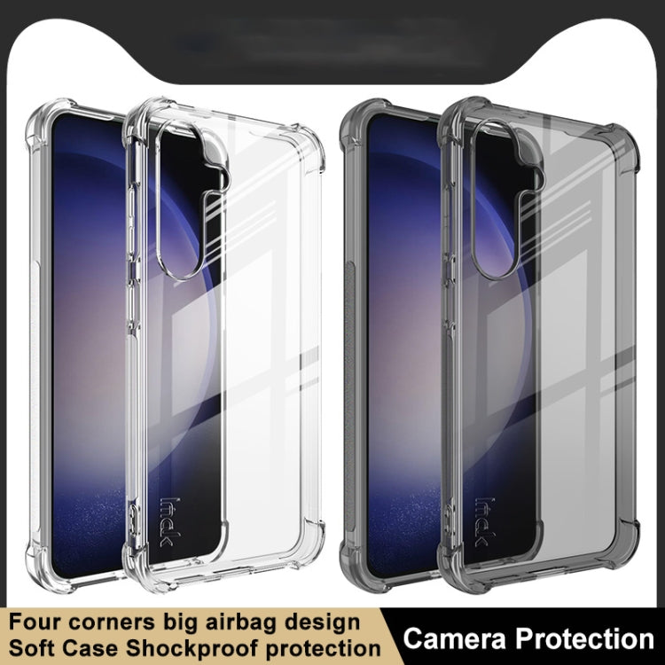 For Samsung Galaxy S24 5G imak Shockproof Airbag TPU Phone Case(Transparent Black)