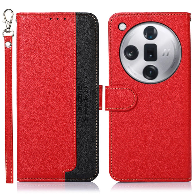 For OPPO Find X7 Pro / Find X7 Ultra KHAZNEH Litchi Texture Leather RFID Phone Case(Red) - free shipping - PMC TechLife - Order now!