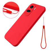 For Honor 90 Lite / X50i Pure Color Liquid Silicone Shockproof Phone Case(Red)