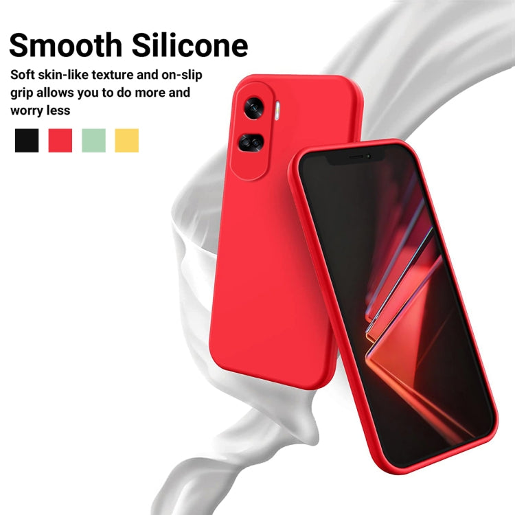 For Honor 90 Lite / X50i Pure Color Liquid Silicone Shockproof Phone Case(Red) - Honor Cases by PMC TechLife | Online Shopping South Africa | PMC TechLife | Buy Now Pay Later Mobicred
