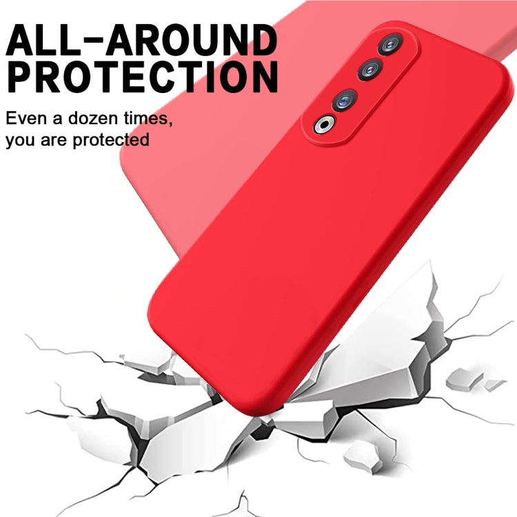 For Honor 90 Pro Pure Color Liquid Silicone Shockproof Phone Case(Red)
