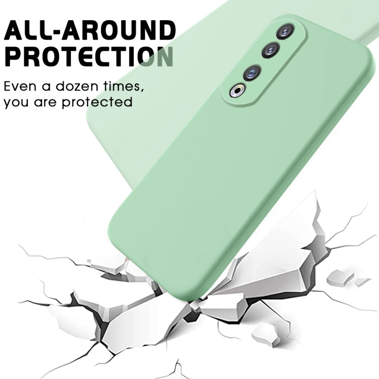 For Honor 90 Pro Pure Color Liquid Silicone Shockproof Phone Case(Green)