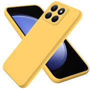 For Honor X8b Pure Color Liquid Silicone Shockproof Phone Case(Yellow)