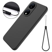 For Honor 90 Smart Pure Color Liquid Silicone Shockproof Phone Case(Black)