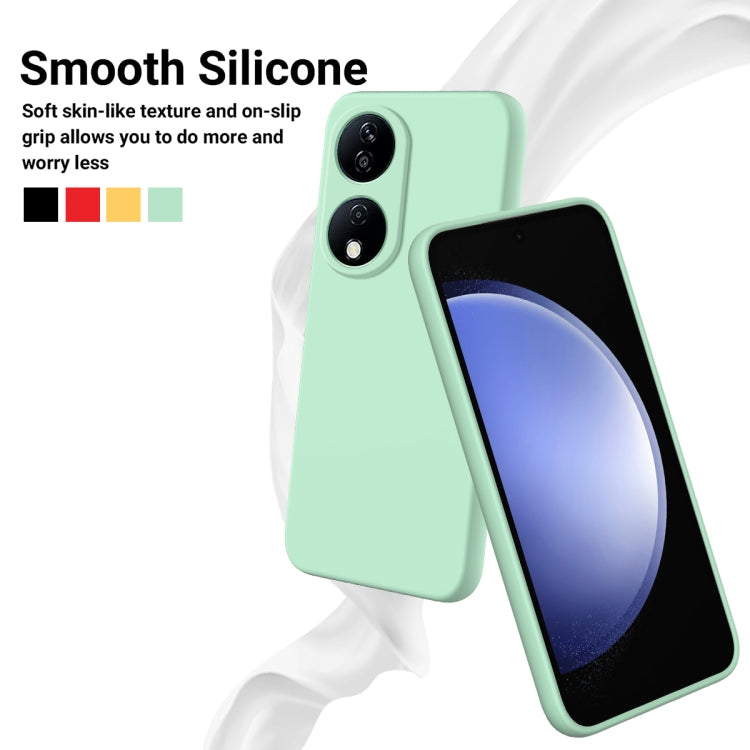 For Honor 90 Smart Pure Color Liquid Silicone Shockproof Phone Case(Green) - Honor Cases by PMC TechLife | Online Shopping South Africa | PMC TechLife | Buy Now Pay Later Mobicred