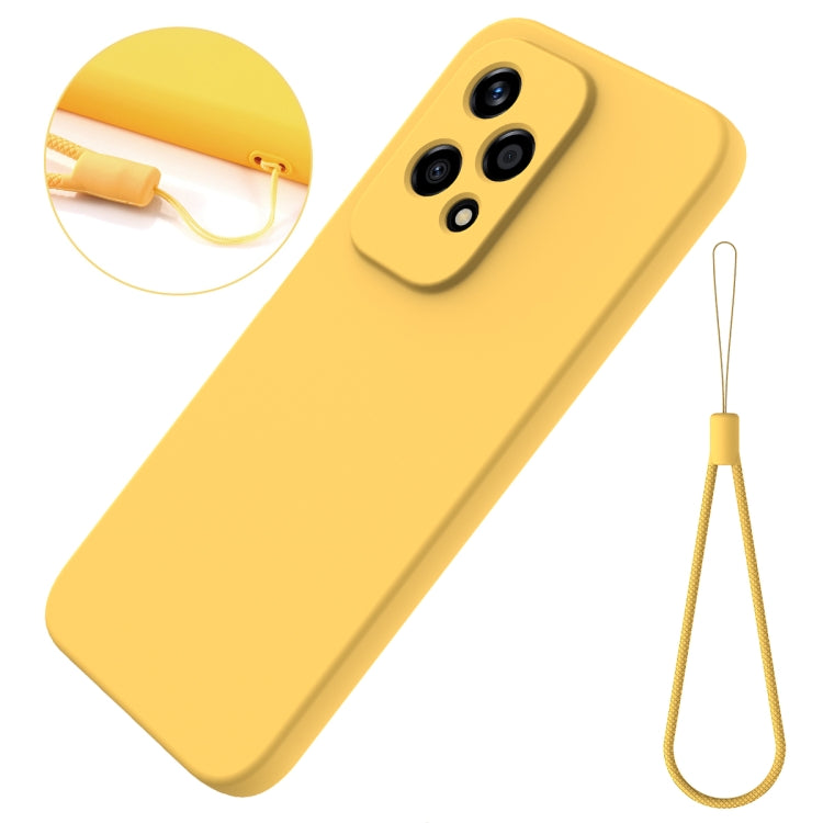 For Honor 200 Lite Global Solid Color Liquid Silicone Dropproof Full Coverage Phone Case(Yellow) - free shipping - PMC TechLife - Order now!