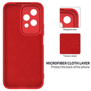 For Honor 200 Lite Global Solid Color Liquid Silicone Dropproof Full Coverage Phone Case(Red)