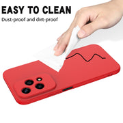 For Honor 200 Lite Global Solid Color Liquid Silicone Dropproof Full Coverage Phone Case(Red)