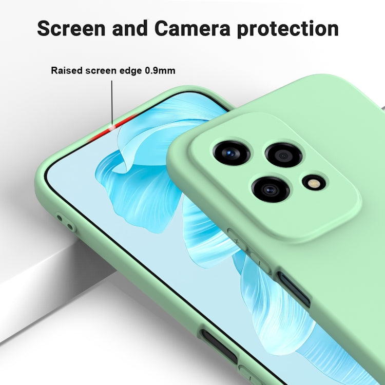 For Honor 200 Lite Global Solid Color Liquid Silicone Dropproof Full Coverage Phone Case(Green)