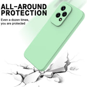 For Honor 200 Lite Global Solid Color Liquid Silicone Dropproof Full Coverage Phone Case(Green)