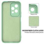 For Honor 200 Lite Global Solid Color Liquid Silicone Dropproof Full Coverage Phone Case(Green)