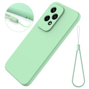 For Honor 200 Lite Global Solid Color Liquid Silicone Dropproof Full Coverage Phone Case(Green)