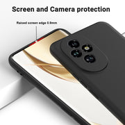For Honor 200 Solid Color Liquid Silicone Dropproof Full Coverage Phone Case(Black)