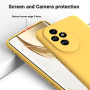 For Honor 200 Solid Color Liquid Silicone Dropproof Full Coverage Phone Case(Yellow)