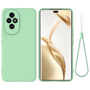 For Honor 200 Solid Color Liquid Silicone Dropproof Full Coverage Phone Case(Green)