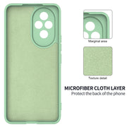 For Honor 200 Solid Color Liquid Silicone Dropproof Full Coverage Phone Case(Green)