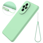 For Honor 200 Solid Color Liquid Silicone Dropproof Full Coverage Phone Case(Green)