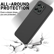 For Honor X6b 4G Solid Color Liquid Silicone Dropproof Full Coverage Phone Case(Black)