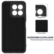 For Honor X6b 4G Solid Color Liquid Silicone Dropproof Full Coverage Phone Case(Black)