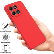 For Honor X6b 4G Solid Color Liquid Silicone Dropproof Full Coverage Phone Case(Red)
