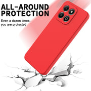 For Honor X6b 4G Solid Color Liquid Silicone Dropproof Full Coverage Phone Case(Red)