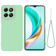 For Honor X6b 4G Solid Color Liquid Silicone Dropproof Full Coverage Phone Case(Green)