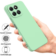 For Honor X6b 4G Solid Color Liquid Silicone Dropproof Full Coverage Phone Case(Green)