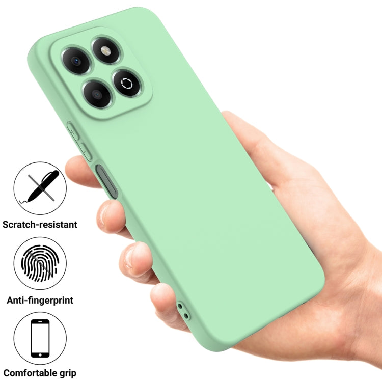 For Honor X6b 4G Solid Color Liquid Silicone Dropproof Full Coverage Phone Case(Green)