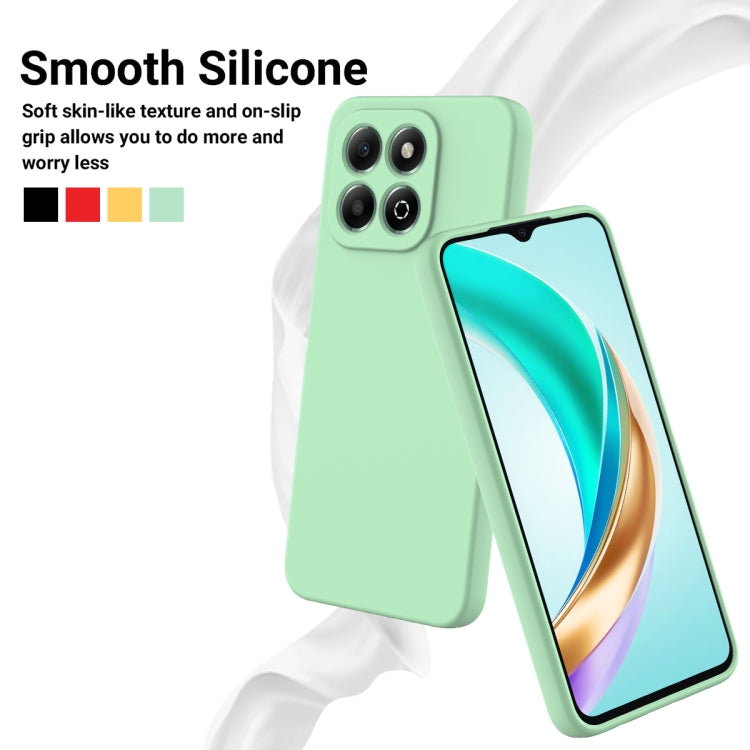 For Honor X6b 4G Solid Color Liquid Silicone Dropproof Full Coverage Phone Case(Green)