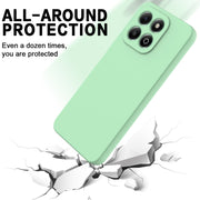 For Honor X6b 4G Solid Color Liquid Silicone Dropproof Full Coverage Phone Case(Green)