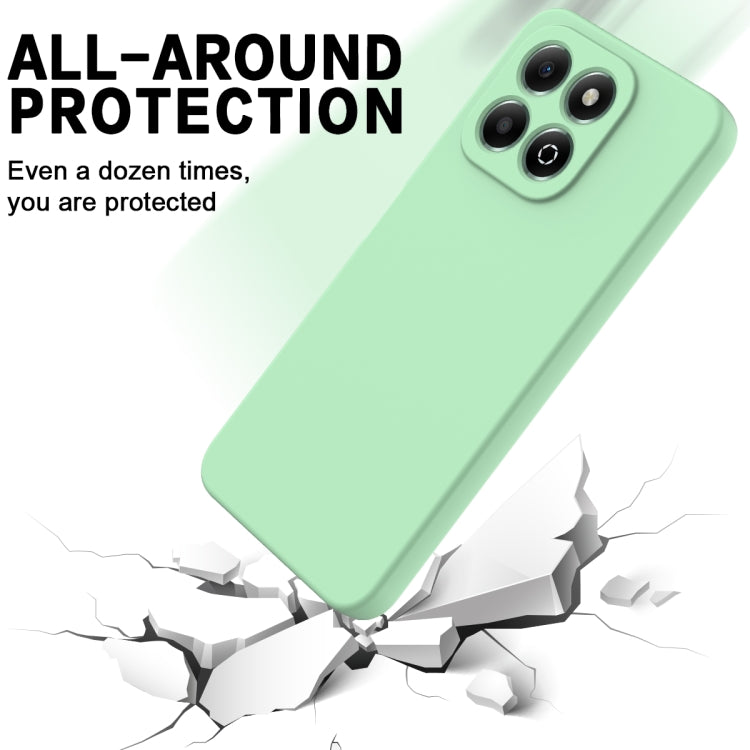 For Honor X6b 4G Solid Color Liquid Silicone Dropproof Full Coverage Phone Case(Green)