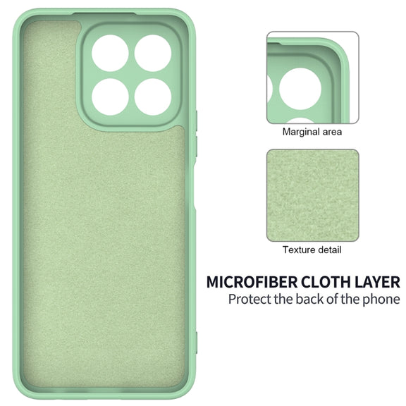 For Honor X6b 4G Solid Color Liquid Silicone Dropproof Full Coverage Phone Case(Green)