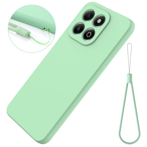For Honor X6b 4G Solid Color Liquid Silicone Dropproof Full Coverage Phone Case(Green)