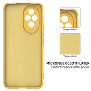 For Honor 200 Pro Solid Color Liquid Silicone Dropproof Full Coverage Phone Case(Yellow)