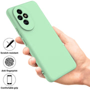 For Honor 200 Pro Solid Color Liquid Silicone Dropproof Full Coverage Phone Case(Green)