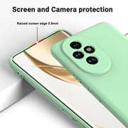 For Honor 200 Pro Solid Color Liquid Silicone Dropproof Full Coverage Phone Case(Green)