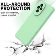 For Honor 200 Pro Solid Color Liquid Silicone Dropproof Full Coverage Phone Case(Green)
