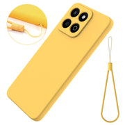 For Honor 200 Smart Solid Color Liquid Silicone Dropproof Full Coverage Phone Case(Yellow)